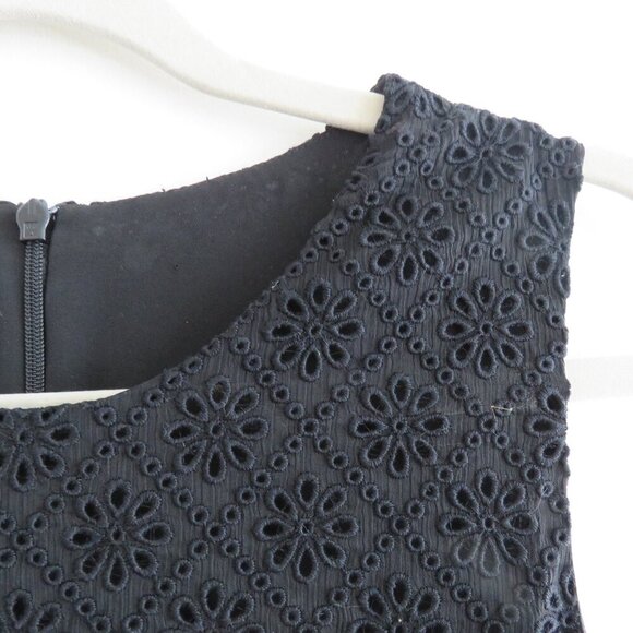 PHILOSOPHY DI LORENZO SERAFINI Broderie Anglaise Lace Ruffle Tiered Black Dress - Picture 10 of 15